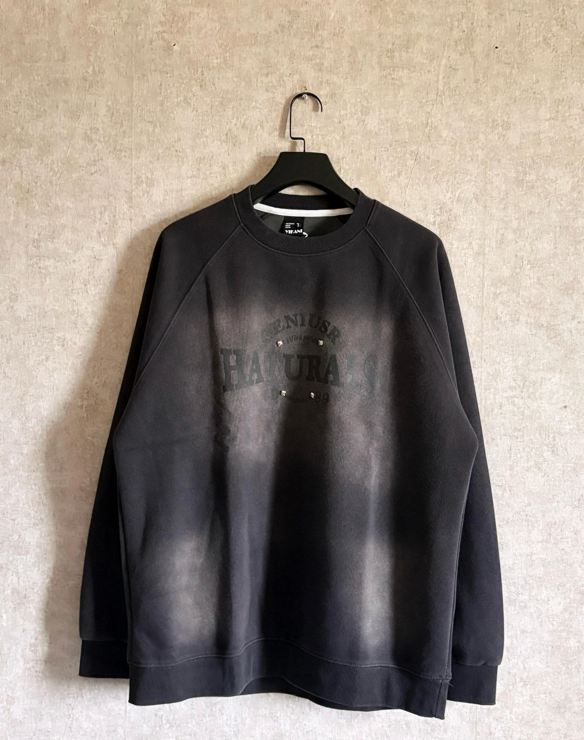 “Geniusr Haturals” Vintage-Inspired Crewneck Sweatshirt