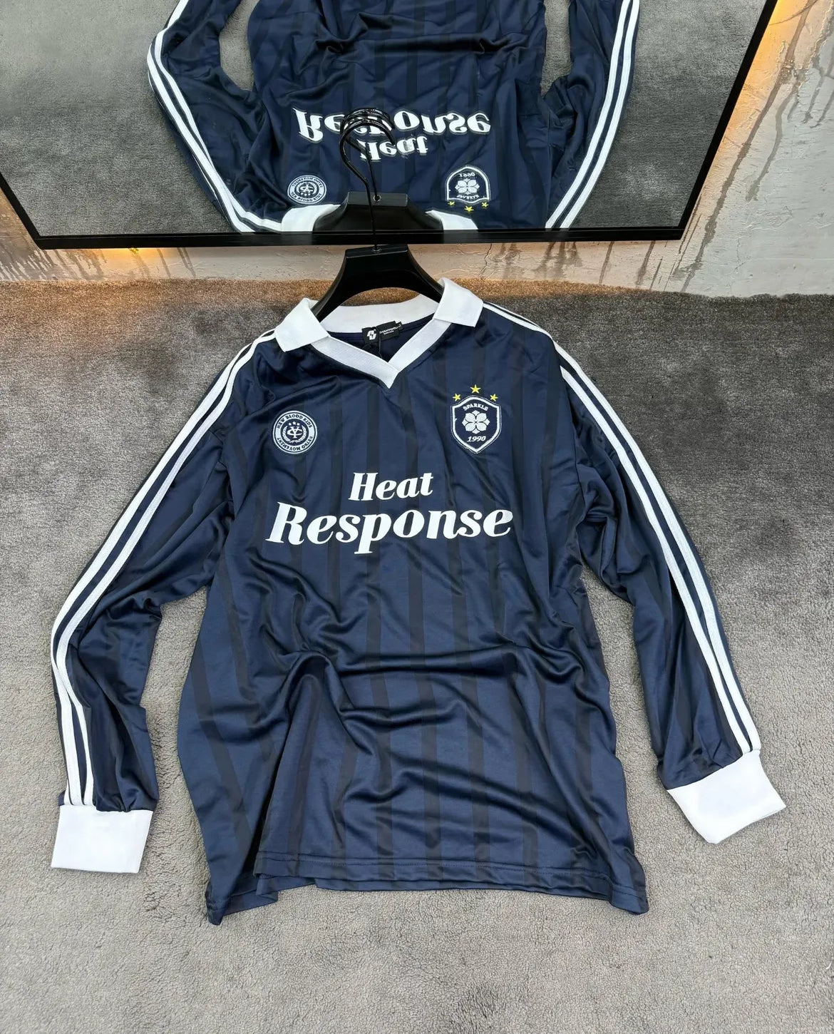 Heat Response Long Sleeve Football Jersey – Navy