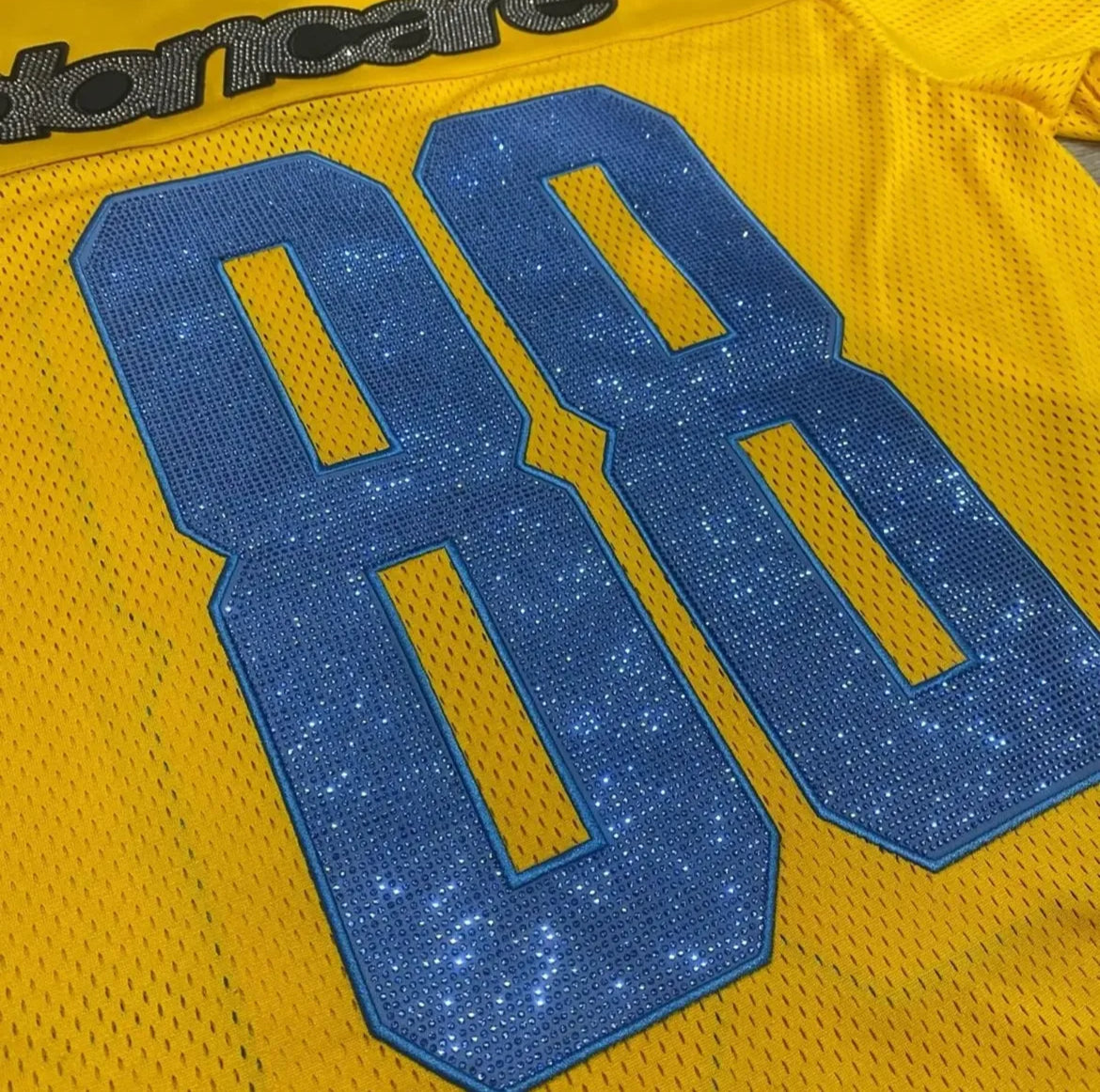 Doncare™ “88” Mesh Football Jersey – Yellow/Blue