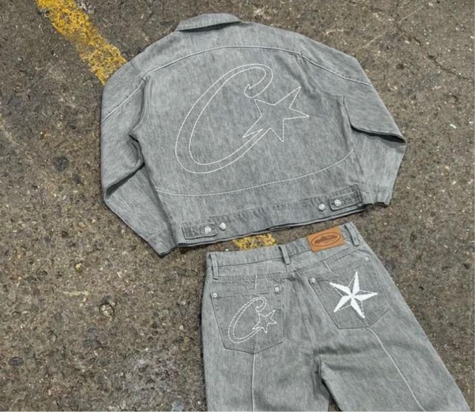 Corteiz Denim Sets - Grey