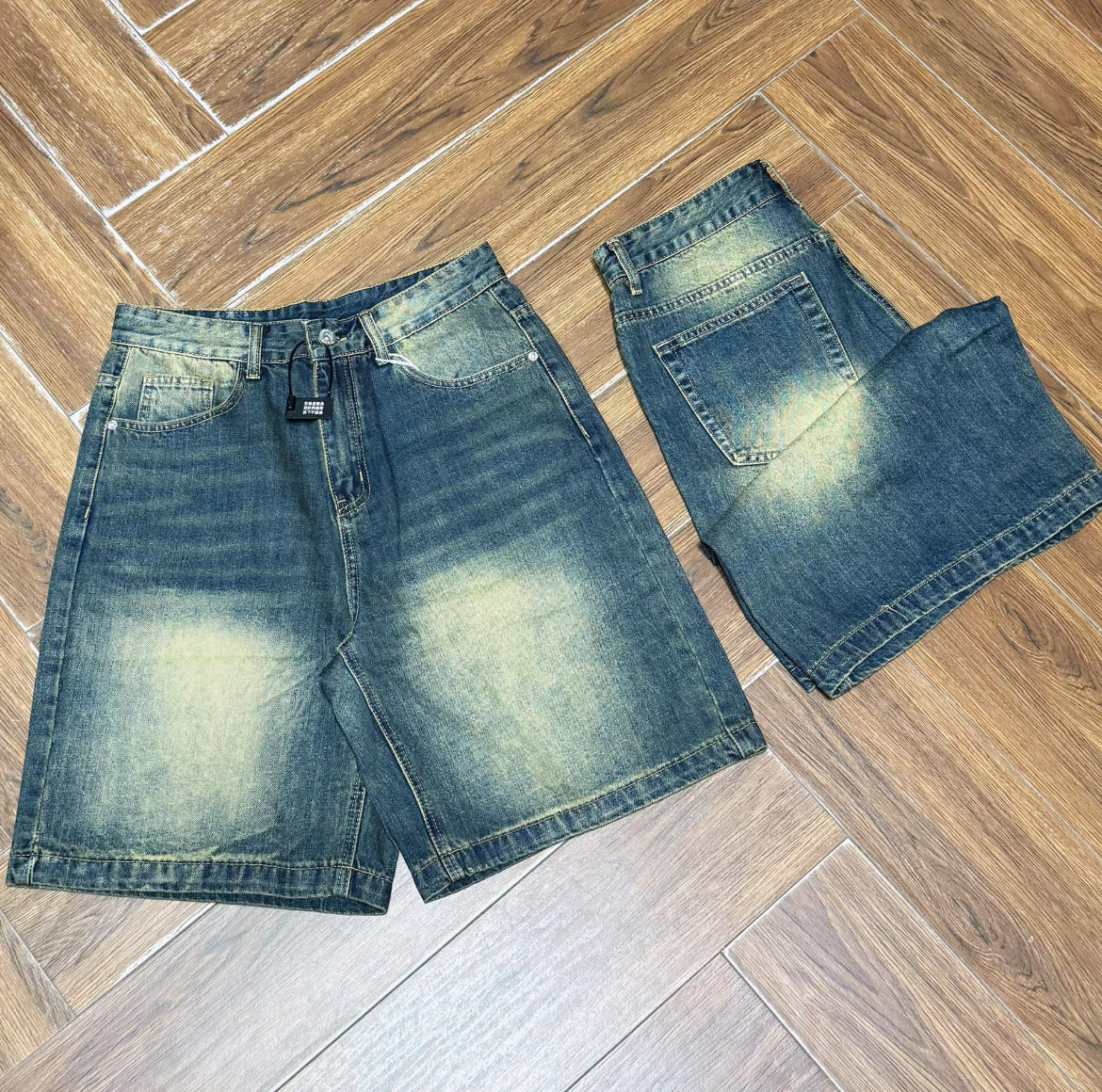 Vintage Wash Denim Shorts