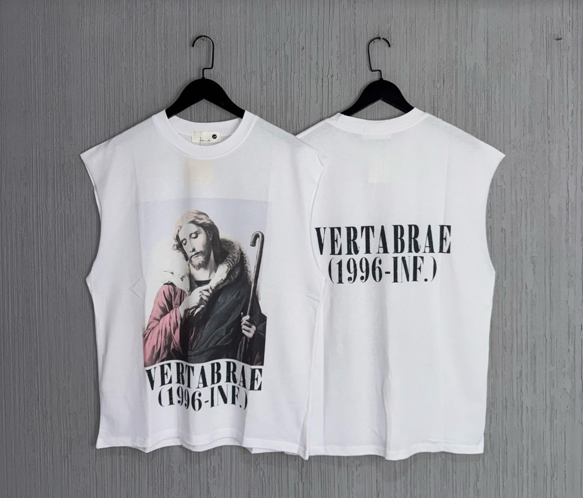 “Vertabrae” Sleeveless Statement Tees