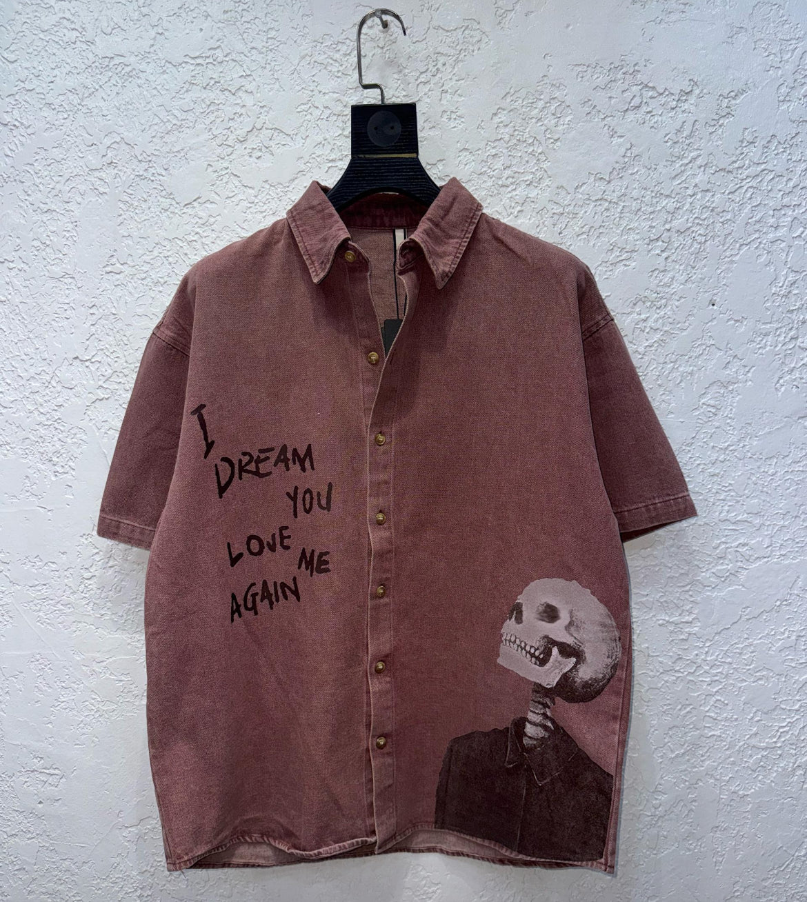 “Dream Again” Vintage Washed Button-Up Shirt