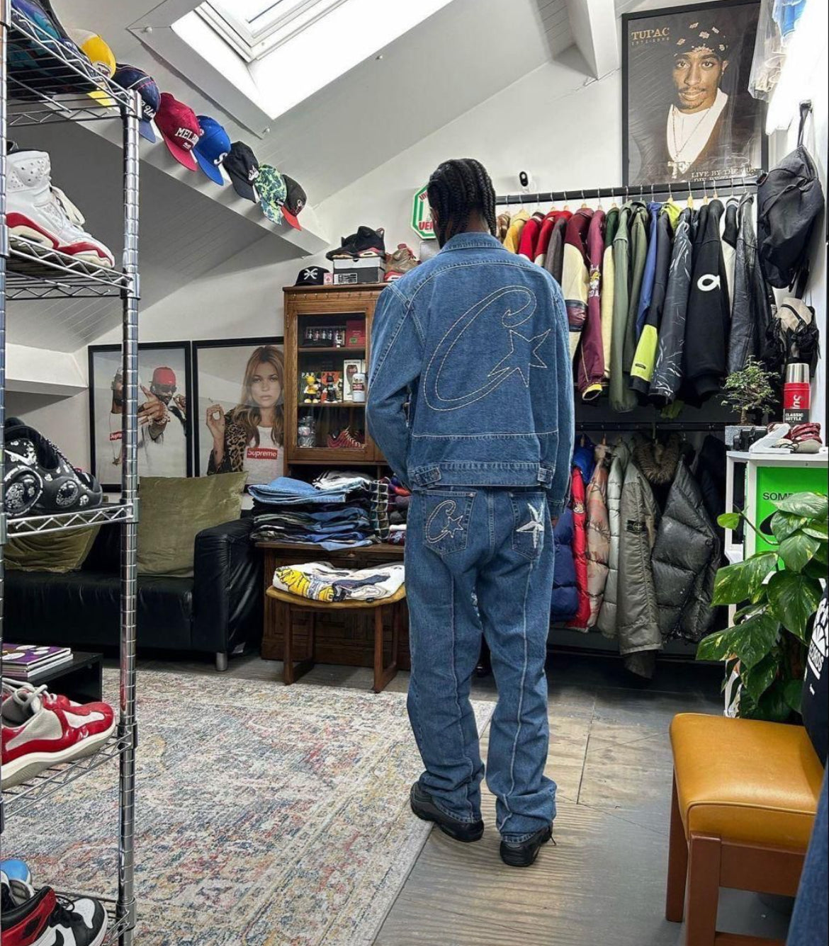 Corteiz Denim Sets - Blue