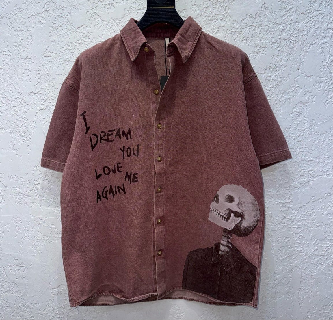 “Dream Again” Vintage Washed Button-Up Shirt