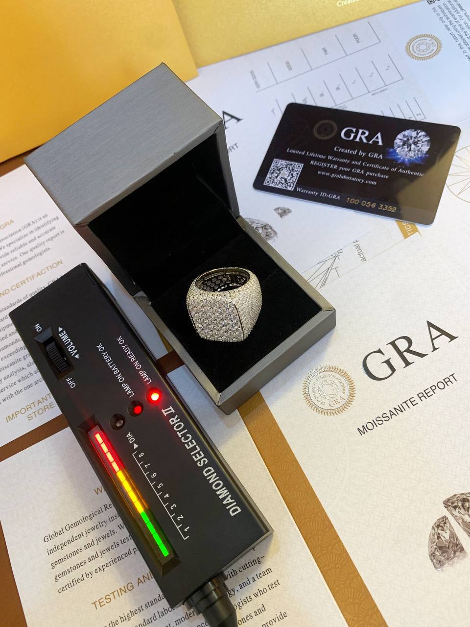 Men’s Luxury Iced Moissanite Statement Ring