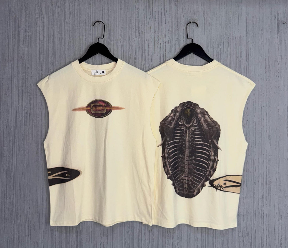 “Xeno Shell” Sleeveless Graphic Tee