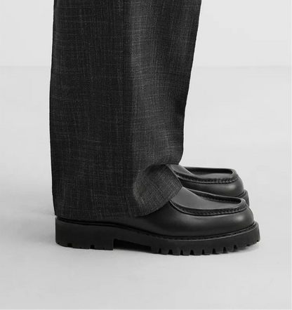 Zara Moc-Toe Leather Shoes