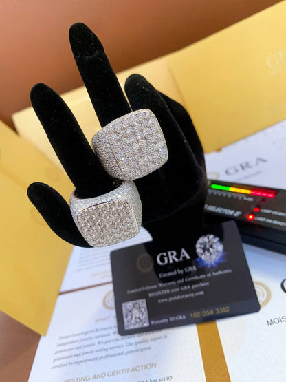 Men’s Luxury Iced Moissanite Statement Ring