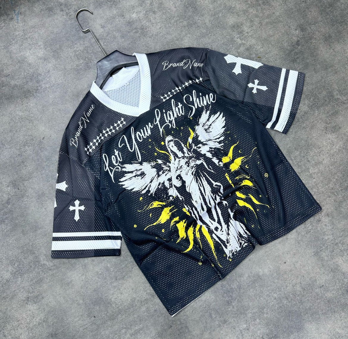 “Let Your Light Shine” Mesh Jersey Tee