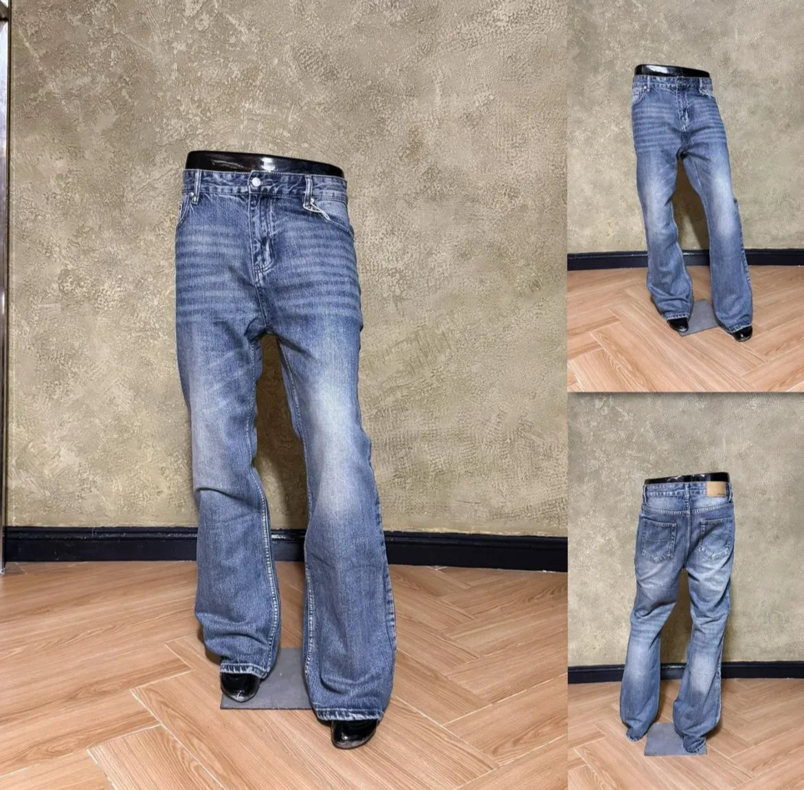 Vintage Washed Bootcut Jeans