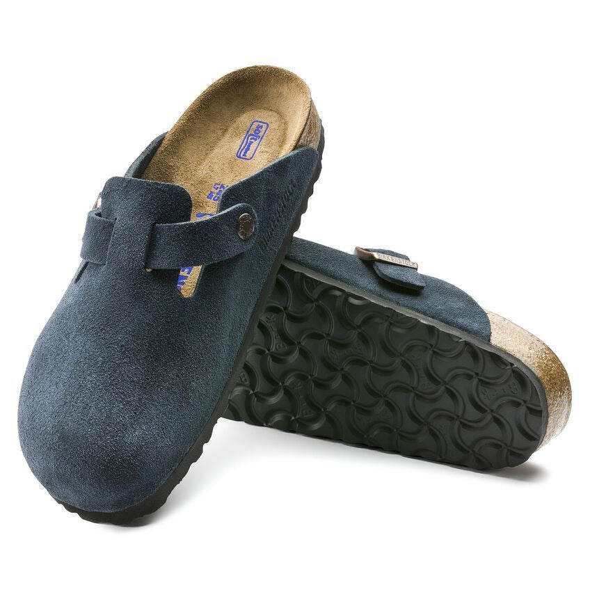 Birkenstock Boston Suede Clogs – Navy