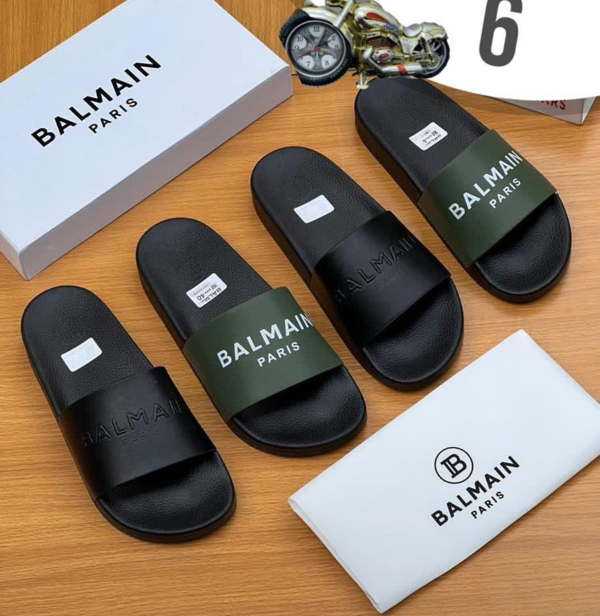 Balmain Paris Luxury Slides