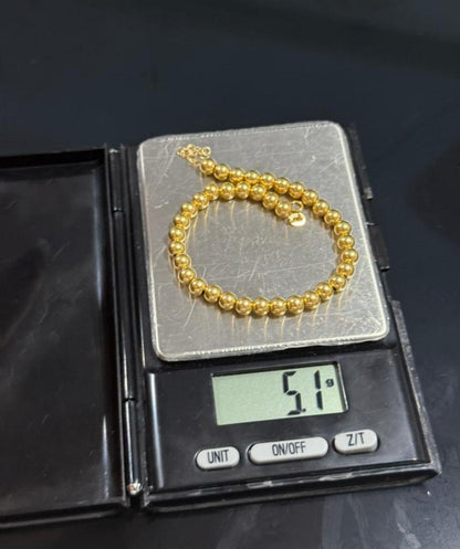 5.1g GOLD BEADED BRACELET