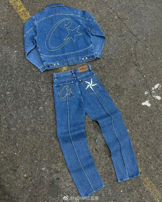 Corteiz Denim Sets - Blue