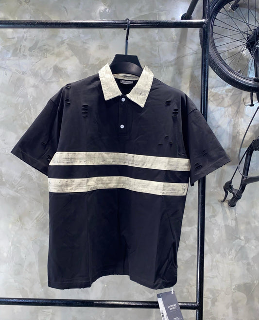Extreme Garment Distressed Contrast Polo