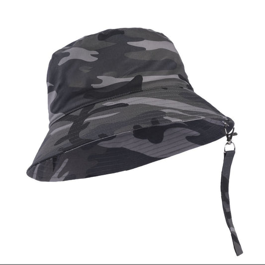 Stealth Camo Bucket Hat with Detachable Strap