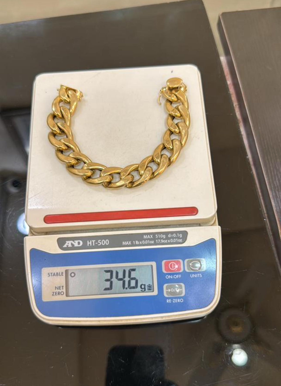 34.6g SOLID GOLD CUBAN LINK BRACELET