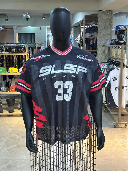9LSF Sport Mesh Jersey - Black & Red
