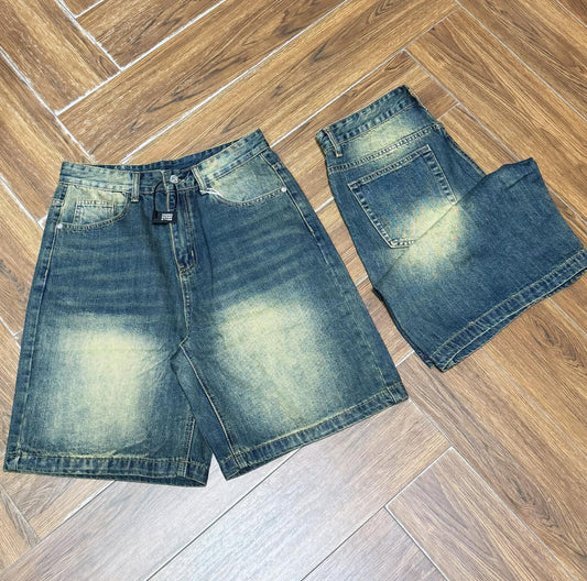 Vintage Wash Denim Shorts
