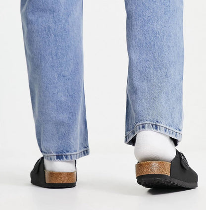 Birkenstock Black Cork Footbed Mule Clogs