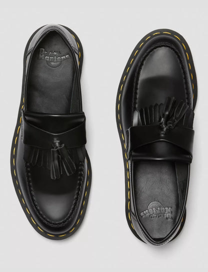 Dr. Martens Adrian Yellow Stitch Leather Tassel Loafers
