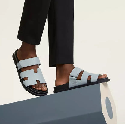 Hermes Cut-Out Slide Sandals