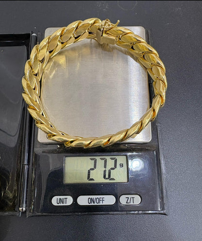 27.2g SOLID GOLD CBAN LINK BRACELET