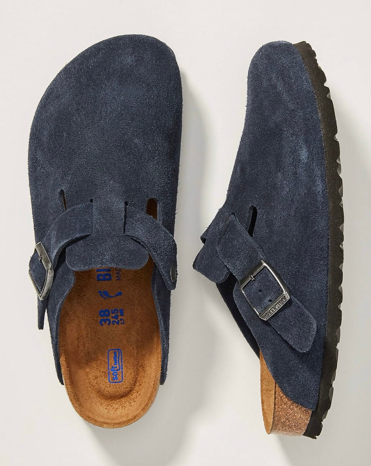 Birkenstock Boston Suede Clogs – Navy