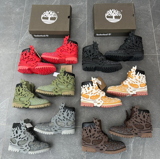 Custom Swarovski & Pearl Timberland Boots