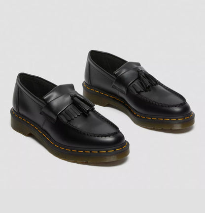 Dr. Martens Adrian Yellow Stitch Leather Tassel Loafers