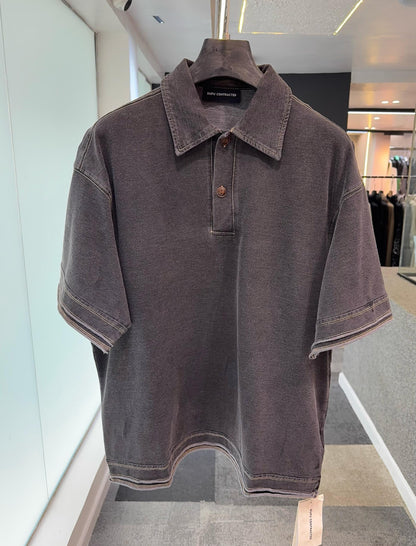 DUPU CONTRACTED Vintage Wash Polo Shirt