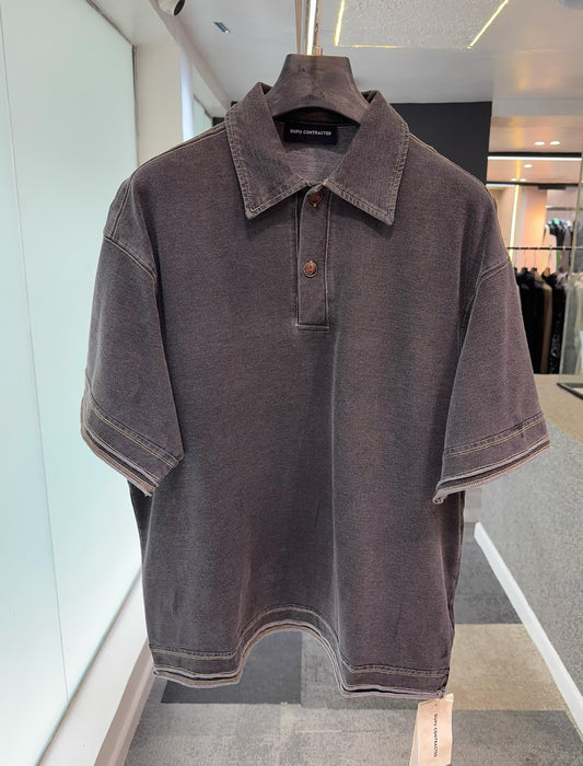 DUPU CONTRACTED Vintage Wash Polo Shirt