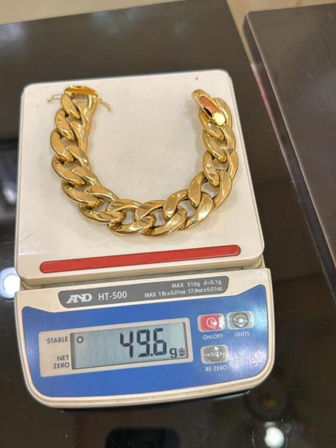 49.6g SOLID GOLD CUBAN LINK BRACELET