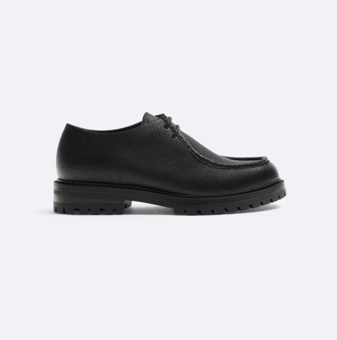 Zara Moc-Toe Leather Shoes