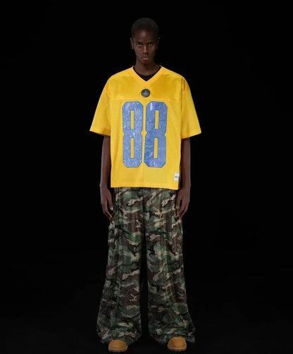 Doncare™ “88” Mesh Football Jersey – Yellow/Blue