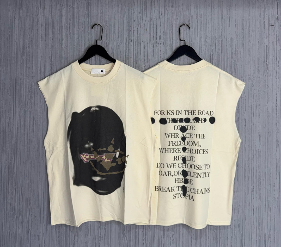 “Crossroads” Sleeveless Statement Tee