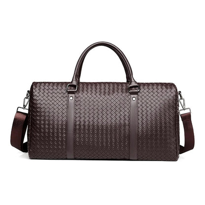 Venta Woven Leather Duffel Bag