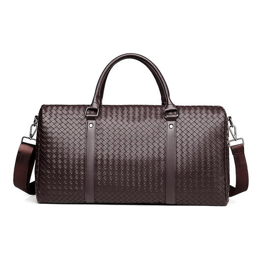 Venta Woven Leather Duffel Bag
