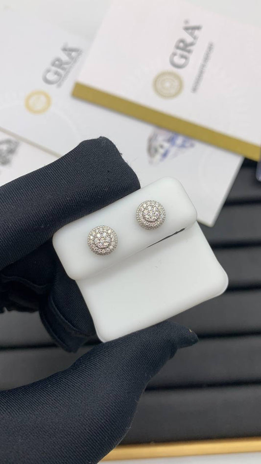 VVS Moissanite Cluster Stud Earrings