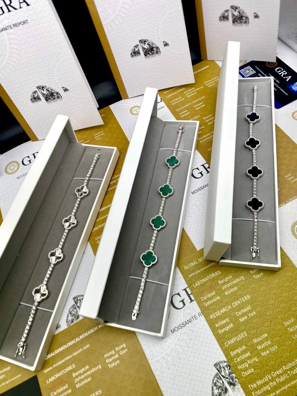 Luxury Moissanite Clover Tennis Bracelet