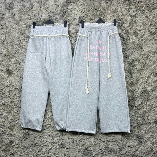 Rope Tie Joggers – Ash Grey